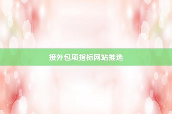 接外包项指标网站推选