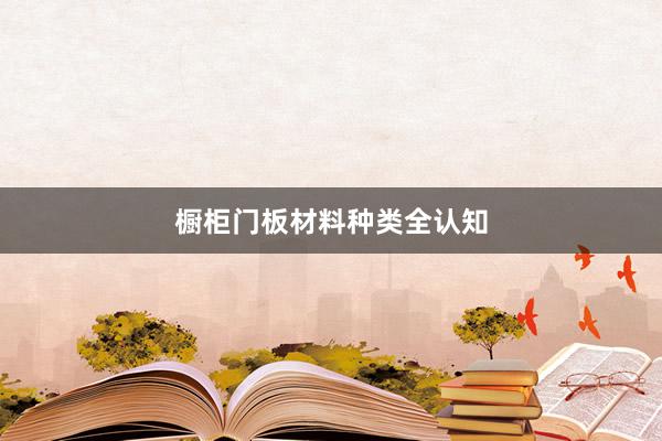 橱柜门板材料种类全认知